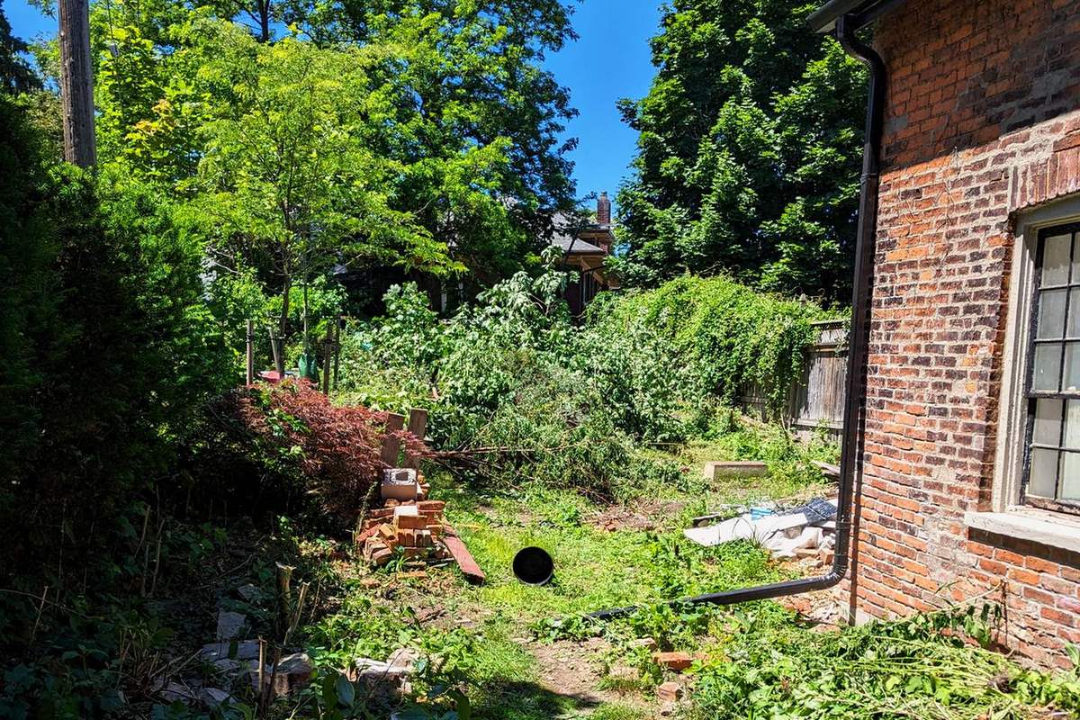 Century Home Landscape: Side Before