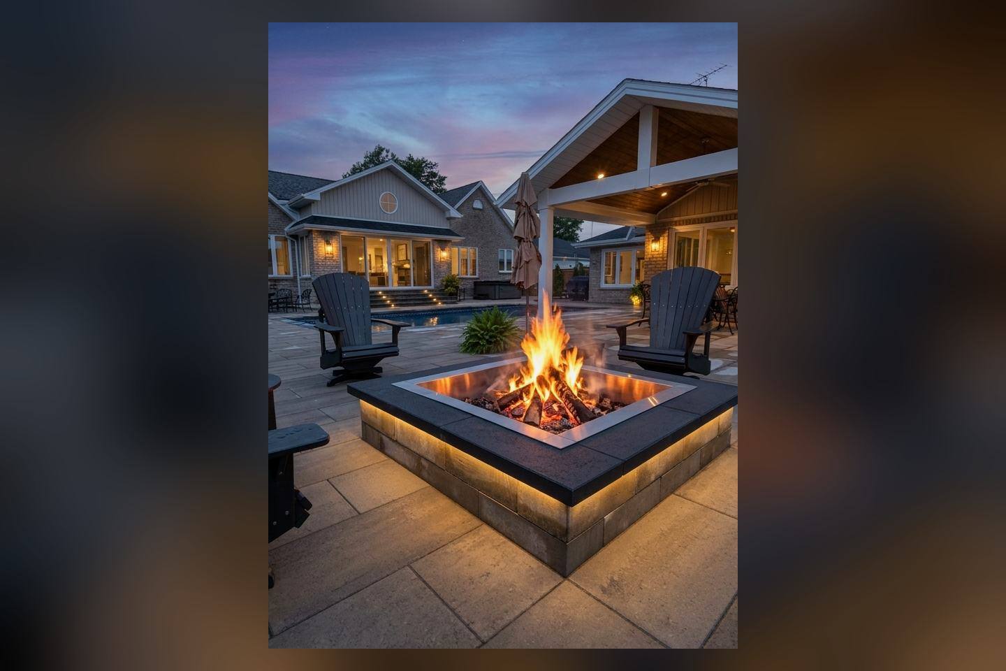Pool, Patio & Pavilion: After Dark