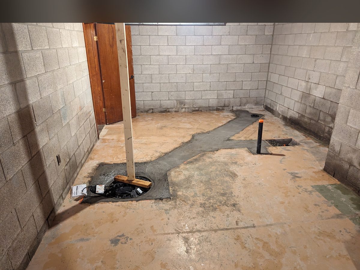 New Bathroom in an Old Basement, Rough-In