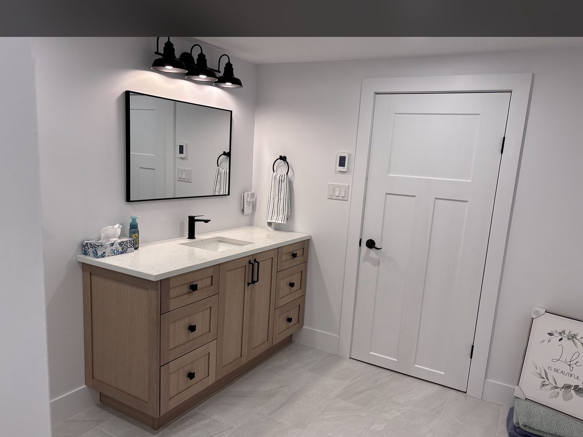 New Bathroom in an Old Basement, Vanity