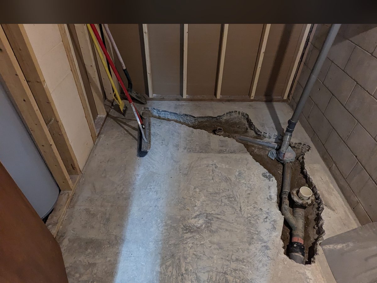 Basement Bathroom, Rough-In