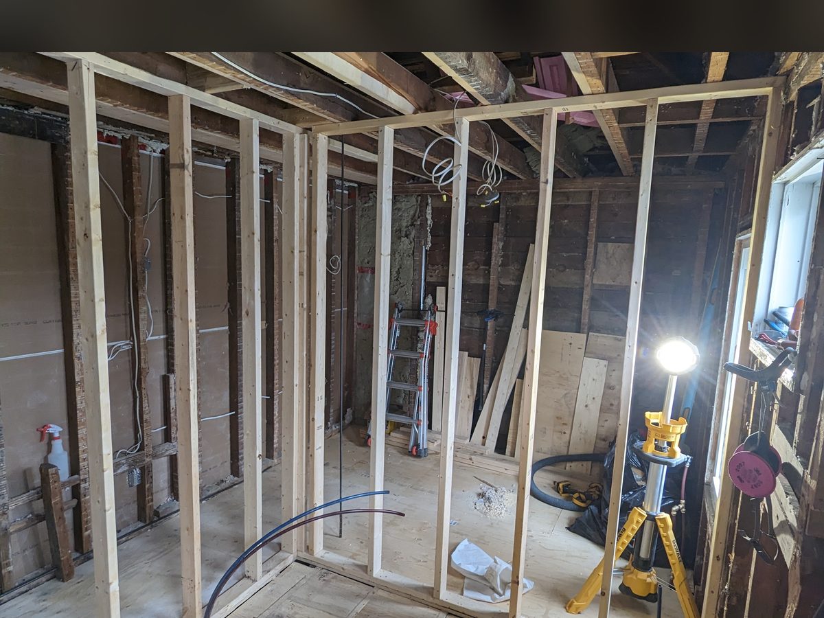 Curbless Shower Bathroom, Framed